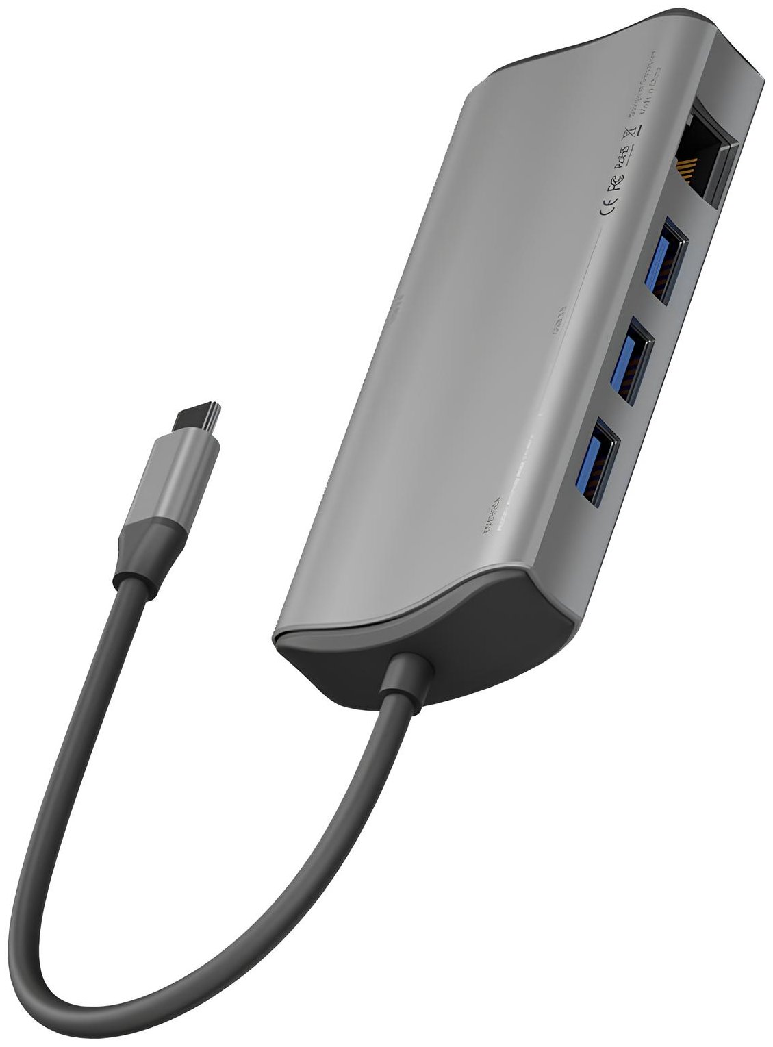 USB-разветвитель EnergEA AluHUB Max 11 in 1 Superspeed Aluminium USB-C 100W Gunmetal