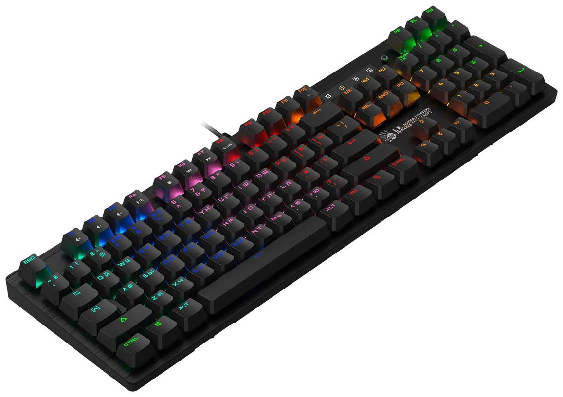 Клавиатура проводная A4Tech Bloody B820R Blue S черный