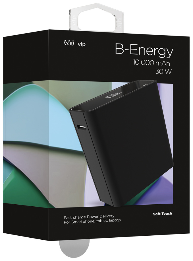 Портативный аккумулятор VLP B-Energy 10000 mAh 30W черный