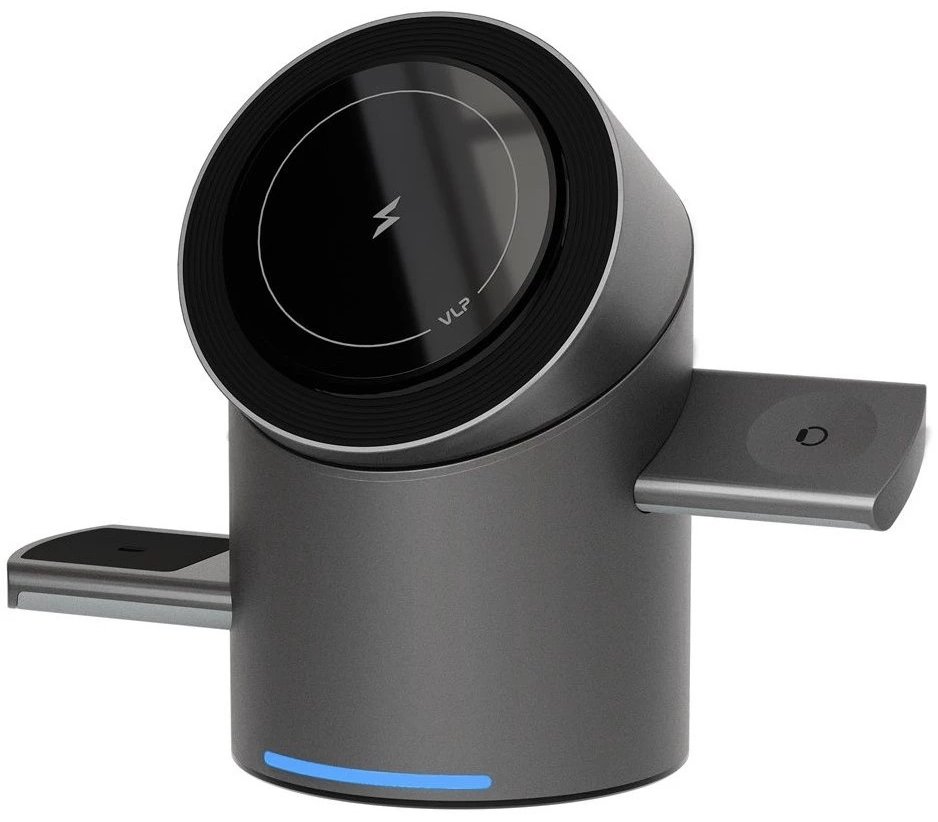 Беспроводное зарядное устройство VLP Tower Power 3 in 1 серый