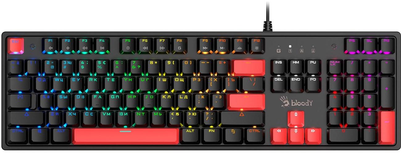 Клавиатура проводная A4Tech Bloody S510R черный