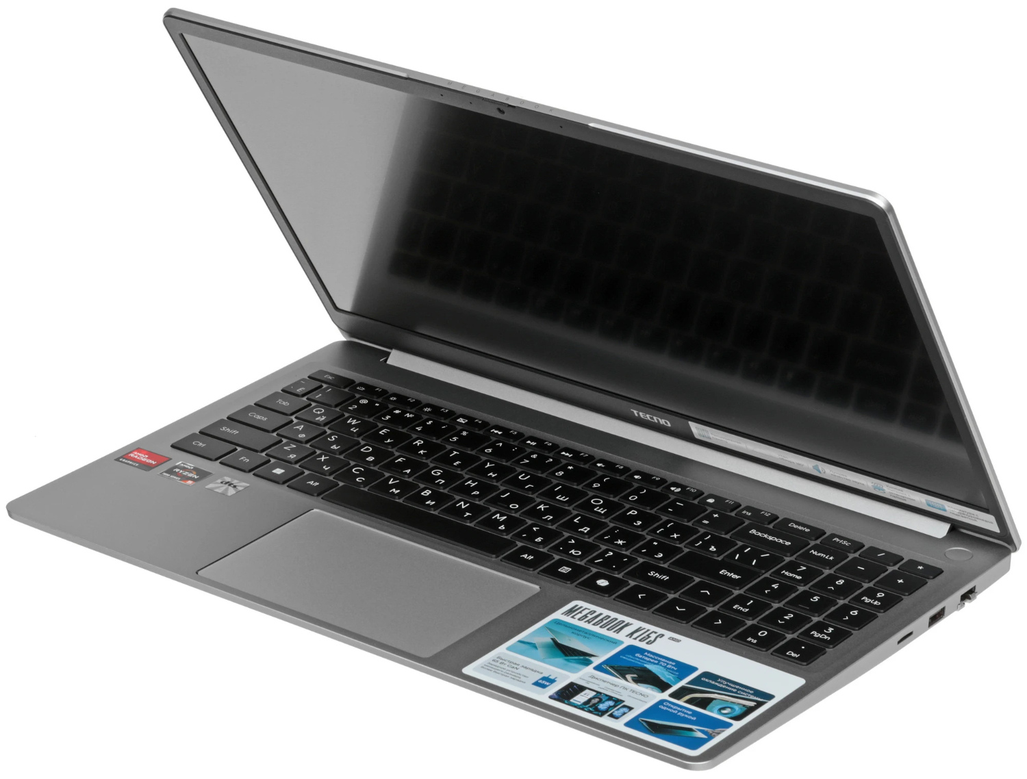 15,6" Ноутбук Tecno Megabook K15S R5-7430U/16GB/1TB SSD/W11H серебристый 