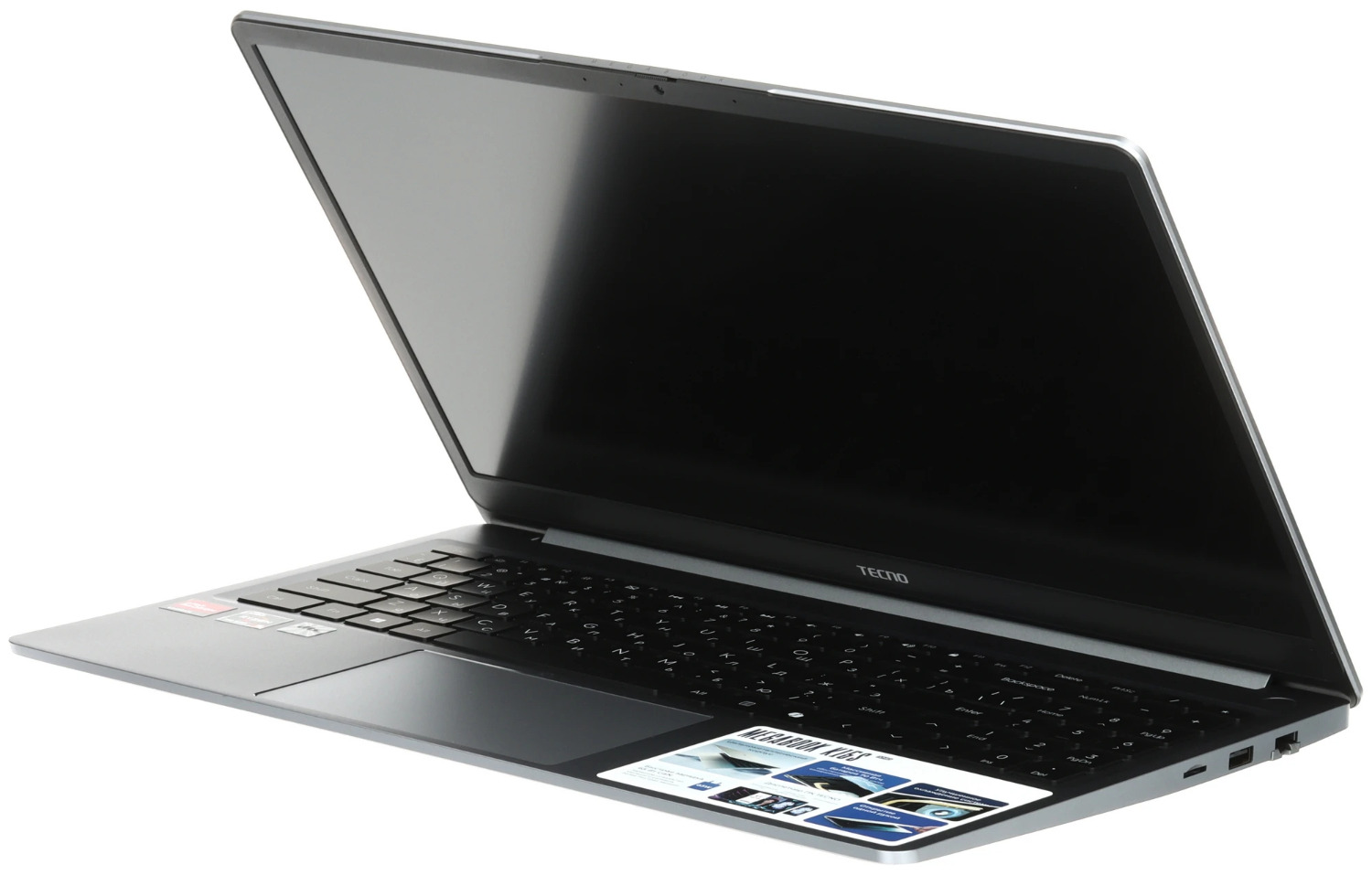 15,6" Ноутбук Tecno Megabook K15S R5-7430U/16GB/512GB SSD/W11H серый 