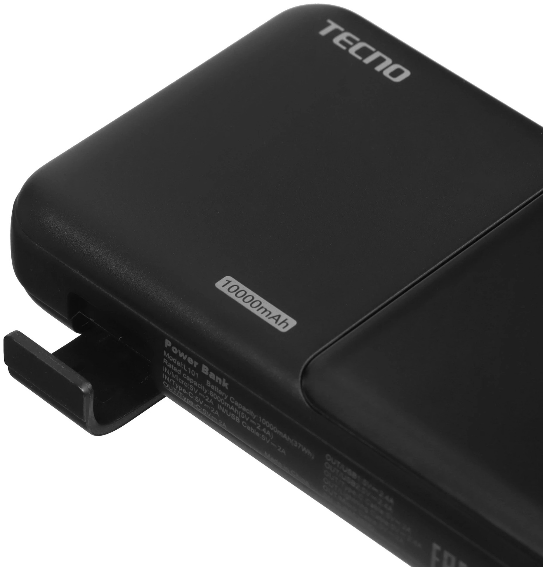 Портативный аккумулятор Tecno L101 10000 mAh черный