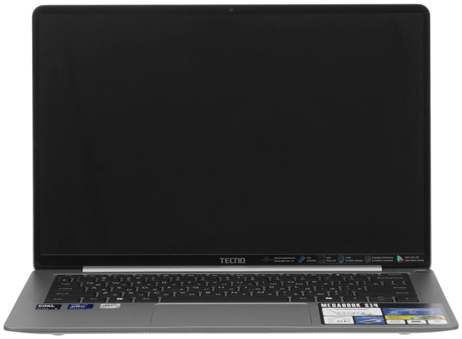 14" Ноутбук Tecno Megabook S14MM i5-125H ULTRA/16GB/1TB SSD/W11H серый 