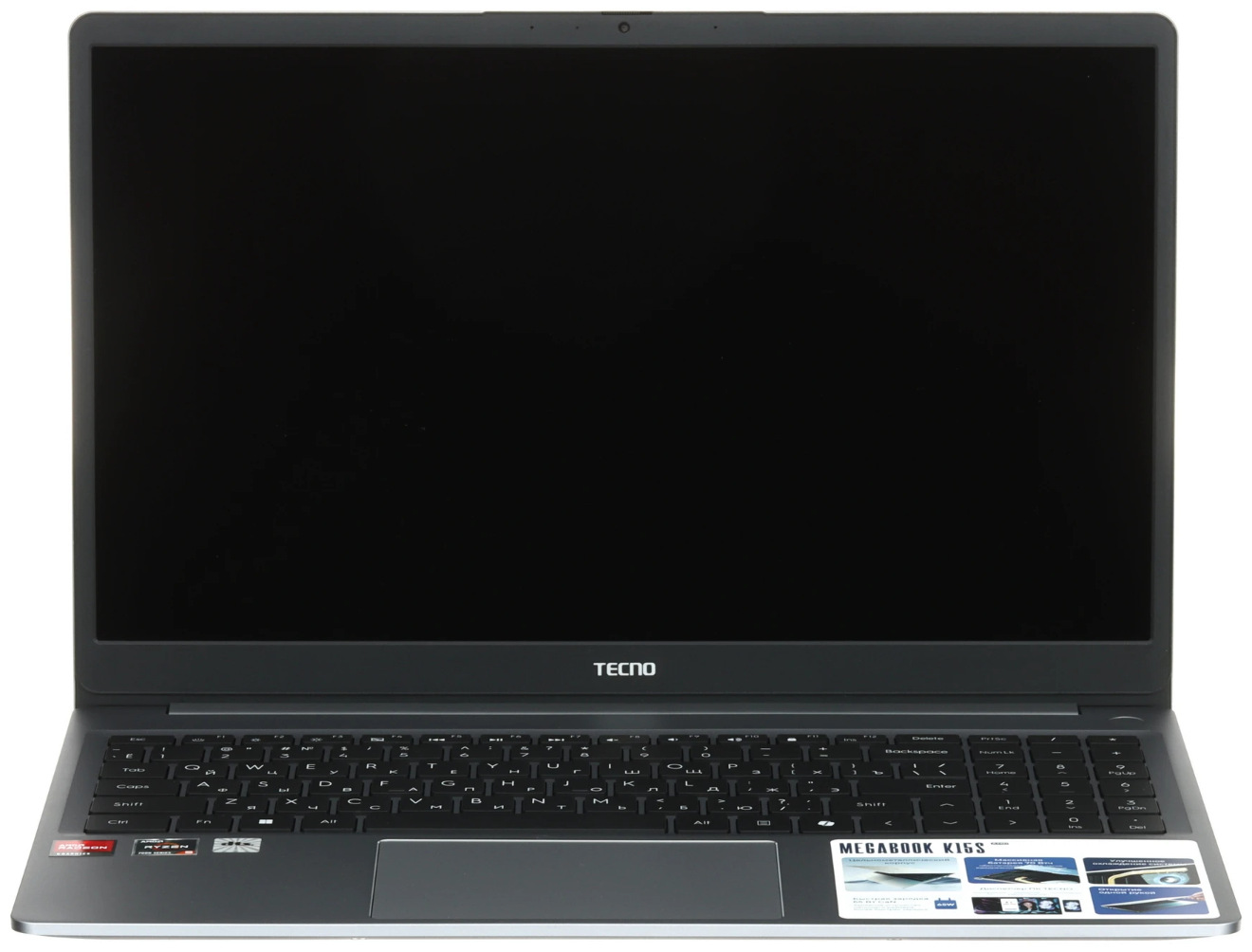 15,6" Ноутбук Tecno Megabook K15S R5-7430U/16GB/512GB SSD/W11H серый 