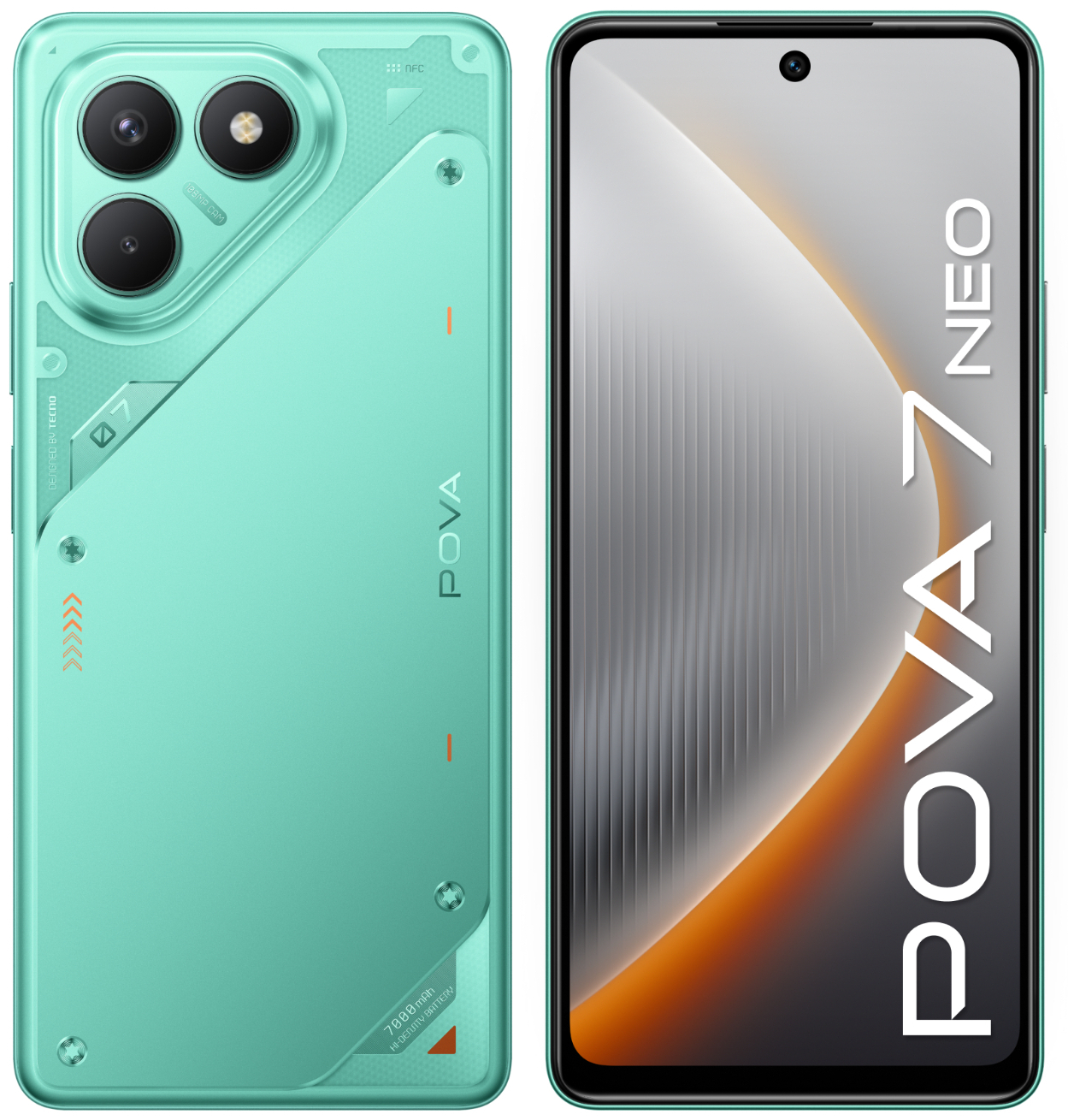 Смартфон Tecno POVA 7 Neo 8/256 ГБ бирюзовый