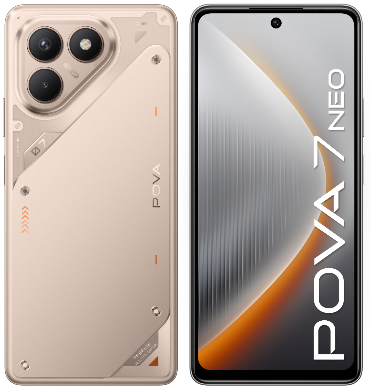 Смартфон Tecno POVA 7 Neo 8/256 ГБ бежевый