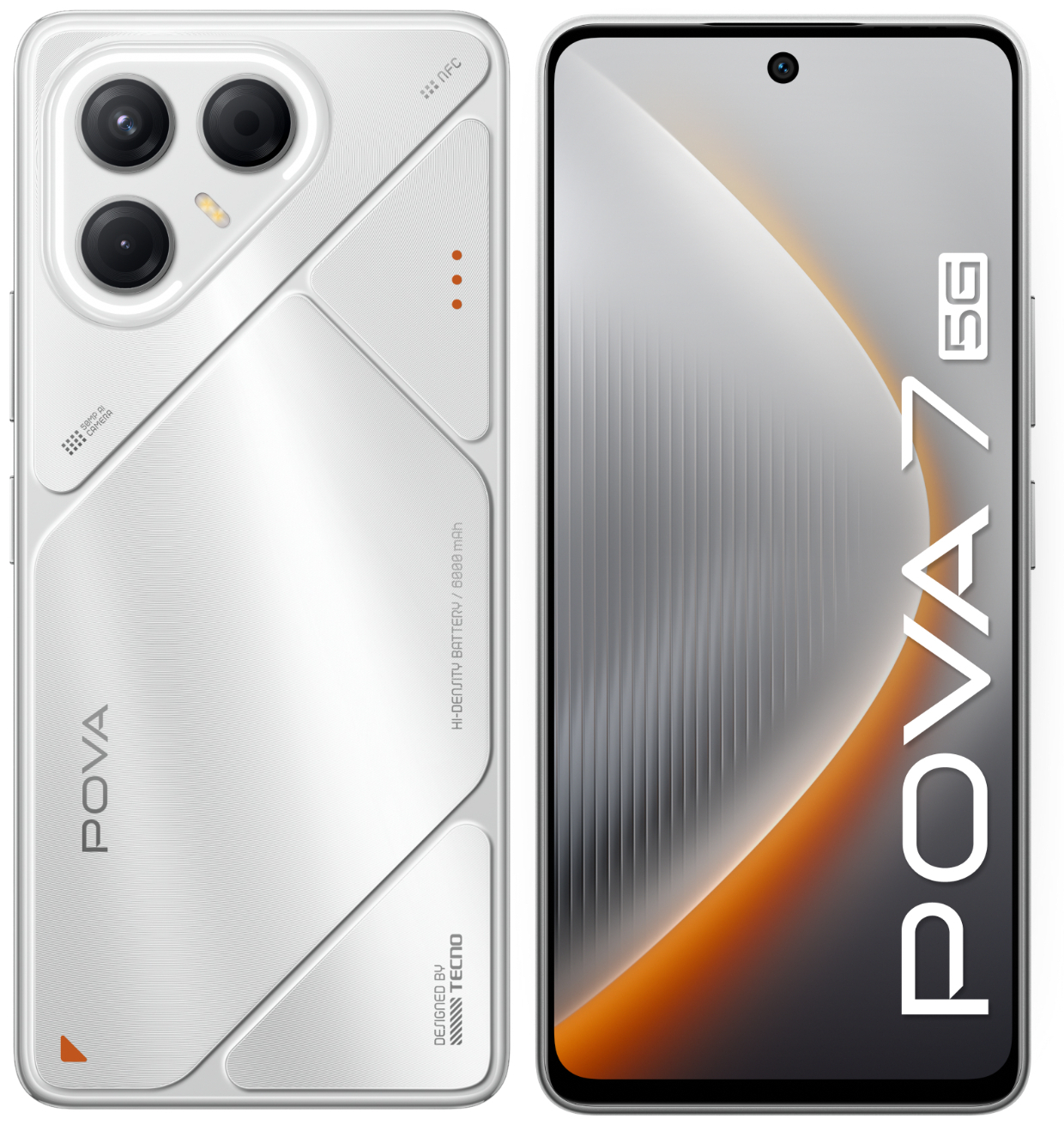 Смартфон Tecno POVA 7 5G 8/256 ГБ серебристый