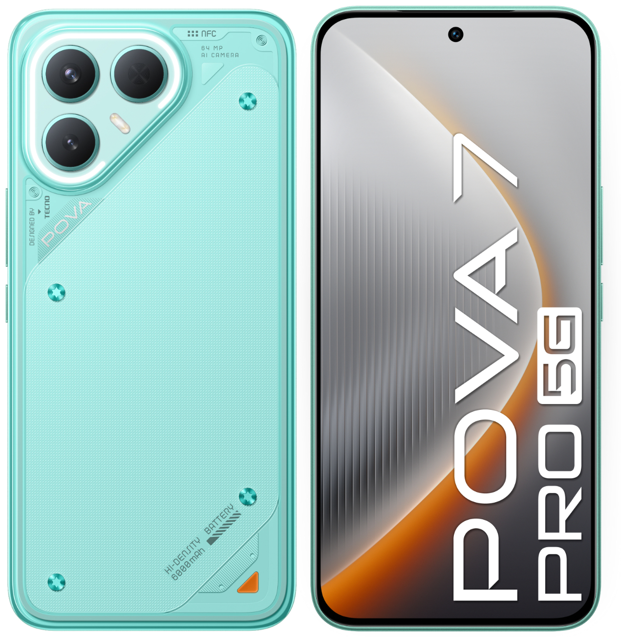 Смартфон Tecno POVA 7 Pro 5G 12/256 ГБ бирюзовый